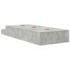 vidaXL Cama con almacenamiento con cajón Gris Concreto 100 cm