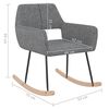 vidaXL Silla mecedora de tela gris claro