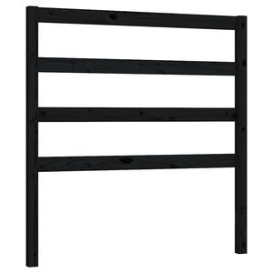 vidaXL Cabecero de cama madera maciza de pino negro 81x4x100 cm