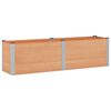 vidaXL Arriate elevado Marr&oacute;n 200 x 50 x 54 cm WPC y Aluminio