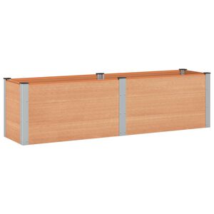 vidaXL Arriate elevado Marr&oacute;n 200 x 50 x 54 cm WPC y Aluminio