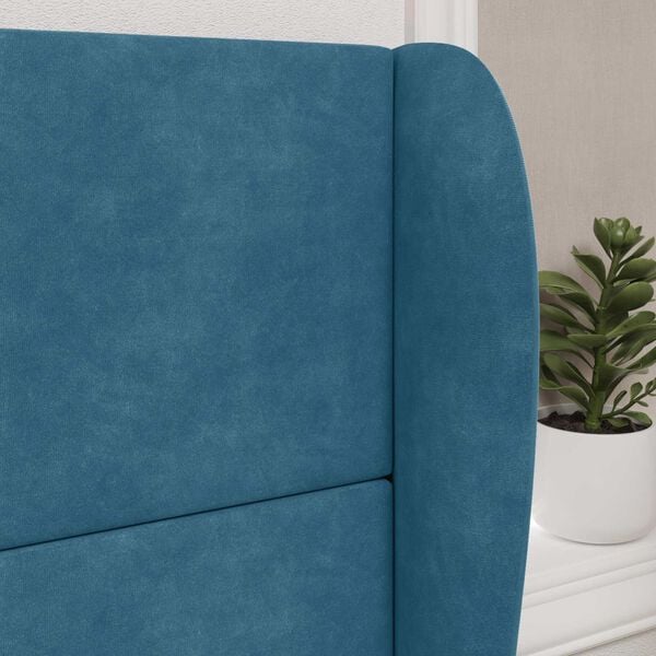 vidaXL Oreja de cabecero Azul 80 x 23 x 6 cm Terciopelo