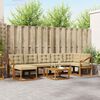vidaXL Conjunto de sof&aacute;s de exterior con coj&iacute;n 8 pcs Natural y Beige