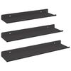 vidaXL Estante flotante 3 pcs Negro 40 x 9 x 2,5 cm Acero