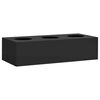 vidaXL Caja de flores de oficina de acero gris antracita 90x40x23 cm