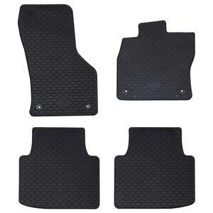 vidaXL Alfombrilla de Coche 4 pcs Negro Goma