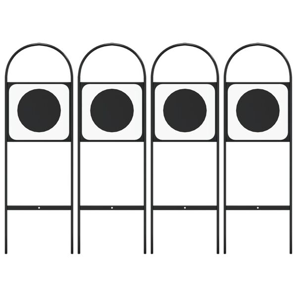 vidaXL Marcadores de doma 4 unidades acero