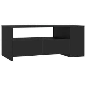vidaXL Mesa de centro madera de ingenier&iacute;a negra 102x55x42 cm