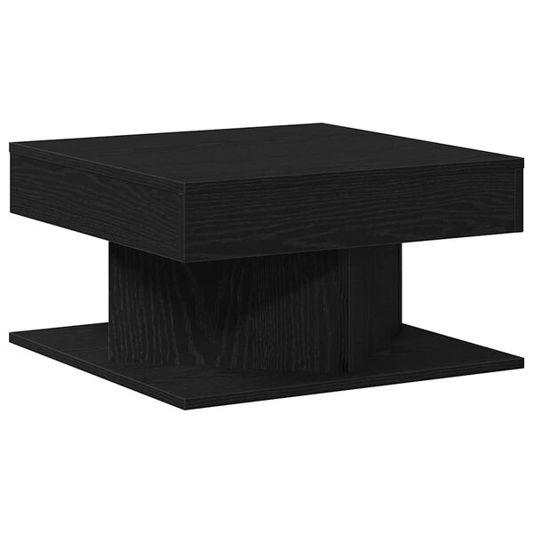 vidaXL Mesa de Caf&eacute; Roble Negro 57 x 57 x 30 cm Madera de ingenier&iacute;a
