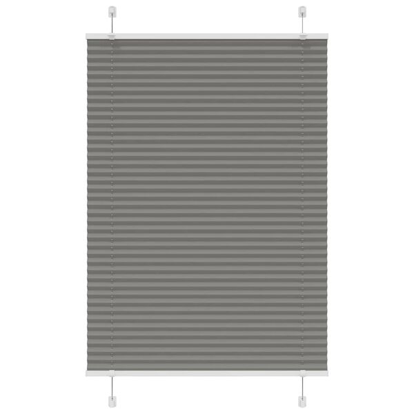 vidaXL Estor Plisado Antracita 90x150 cm Tela Ancho 89,4 cm Poli&eacute;ster