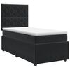 vidaXL Cama box spring con colch&oacute;n Negro 80 x 200 cm Terciopelo