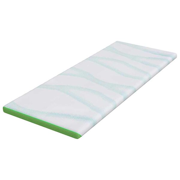 vidaXL Almohadillas para colchón Blanco y verde 70 x 200 cm