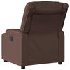 vidaXL Sillón reclinable de cuero sintético marrón