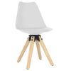 vidaXL Sillas de comedor giratorias 2 unidades PP blanco