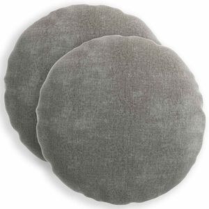 vidaXL Funda de almohada 2 uds. HEERLEN Gris oscuro &Oslash; 40 cm