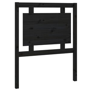 vidaXL Cabecero de cama madera maciza de pino negro 80,5x4x100 cm