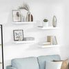 vidaXL Estante flotante de pared 4 uds MDF blanco brillo 50x23x3,8 cm