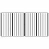 vidaXL Puerta para perros 2 Panels Negro 100 x 100 cm
