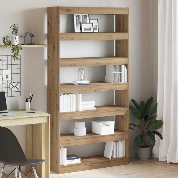 vidaXL Librer&iacute;a Roble Negro 100 x 30 x 198 cm Madera de ingenier&iacute;a