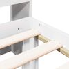vidaXL Cama con estanter&iacute;a sin colch&oacute;n madera maciza blanca 75x190 cm
