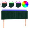 vidaXL Cabecero con LED de terciopelo gris oscuro 144x5x78/88 cm