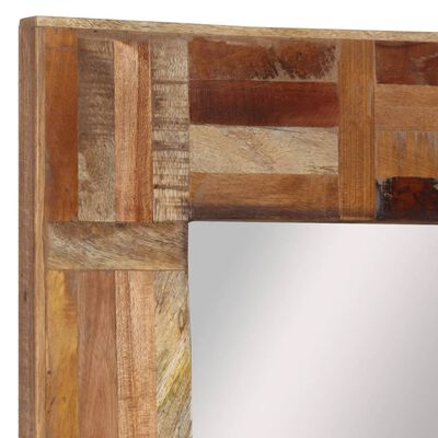 vidaXL Espejo de pared madera maciza reciclada 50x50 cm