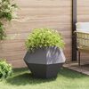 vidaXL Jardinera 2 pcs Negro 75 x 75 x 60 cm Acero