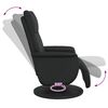 vidaXL Sill&oacute;n reclinable con reposapi&eacute;s cuero sint&eacute;tico negro