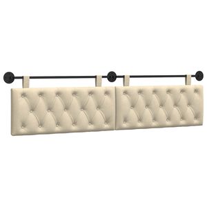 vidaXL Cabecero colgante Crema Tela