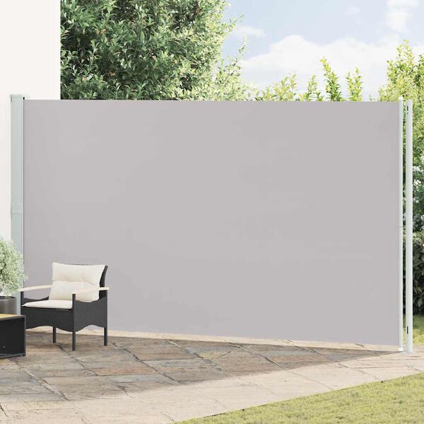 vidaXL Toldo lateral retr&aacute;ctil para patio gris 220x600 cm