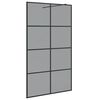 vidaXL Pared de Ducha Walk-in Negro 115 x 195 cm vidrio templado