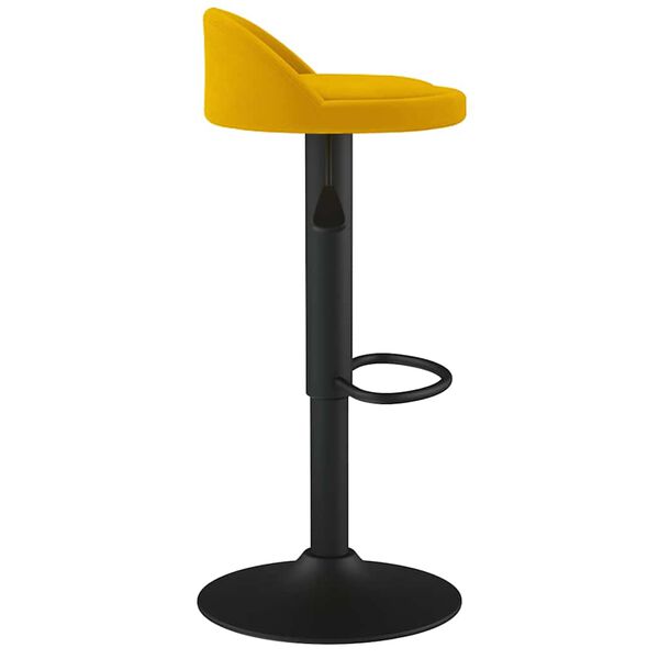 vidaXL Taburete de cocina de terciopelo amarillo