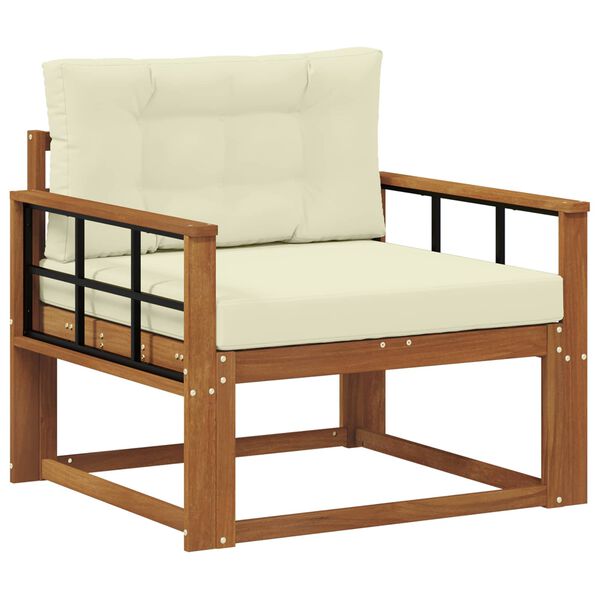 vidaXL Sof&aacute; intermedio de exterior Madera de Acacia S&oacute;lida Natural