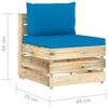 vidaXL Muebles de jard&iacute;n 9 piezas con cojines madera impregnada verde