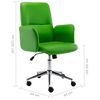 vidaXL Silla de oficina de cuero sint&eacute;tico verde