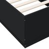 vidaXL Estructura cama con luces LED madera ingeniería negro 75x190 cm