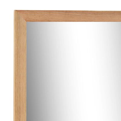 vidaXL Espejo de cuarto de baño madera maciza de nogal 60x12x62 cm