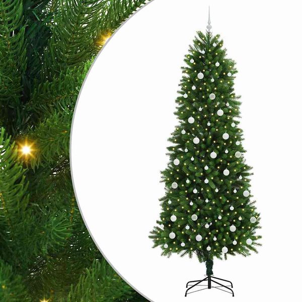 vidaXL &Aacute;rbol de Navidad con 300 LED con soporte Verde 240 cm PE