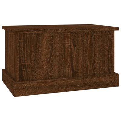 vidaXL Baúl almacenaje madera contrachapada roble marrón 50x30x28 cm