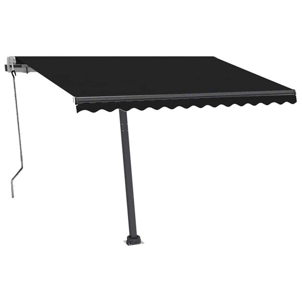 vidaXL Toldo de pie autom&aacute;tico gris antracita 350x250 cm