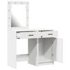 vidaXL Mesa de tocador con caj&oacute;n 2 pcs Blanco 50 x 41 x 135 cm