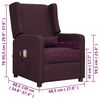 vidaXL Sill&oacute;n de masaje el&eacute;ctrico tela morado