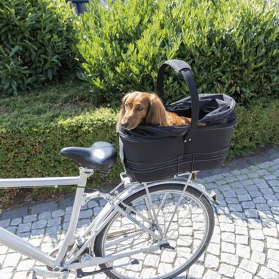 TRIXIE Cesta trasera de bicicleta para mascotas negro 29x49x60 cm