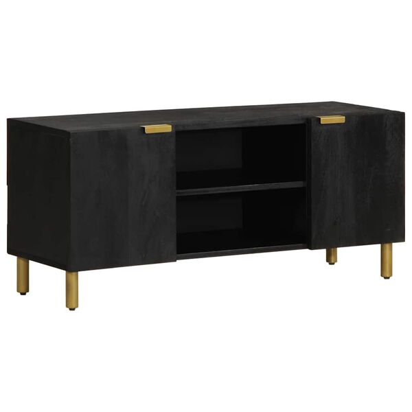 vidaXL Mueble de TV madera de ingenier&iacute;a negro 105x33x46 cm
