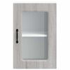 vidaXL Armario de cocina de pared con puerta de cristal "Kalmar" de, madera de ingenier&iacute;a Sonoma gris