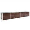 vidaXL Arriate de jard&iacute;n de acero galvanizado marr&oacute;n 480x80x77 cm
