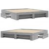 vidaXL Estructura de cama madera de ingenier&iacute;a gris Sonoma 200x200 cm