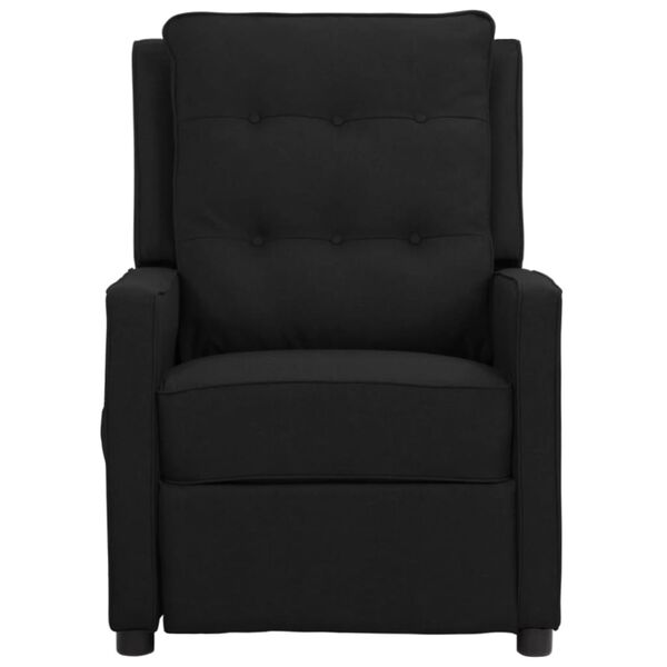 vidaXL Sillón de masaje elevable tela negro
