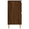 vidaXL Aparadores 3 uds madera contrachapada marr&oacute;n roble 60x35x70 cm