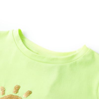 Camiseta infantil amarillo neón 92